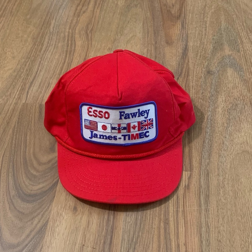 Vintage P Cap Trucker Hat Esso Fawley Petroleum Refinery Patch Cap Adjustable